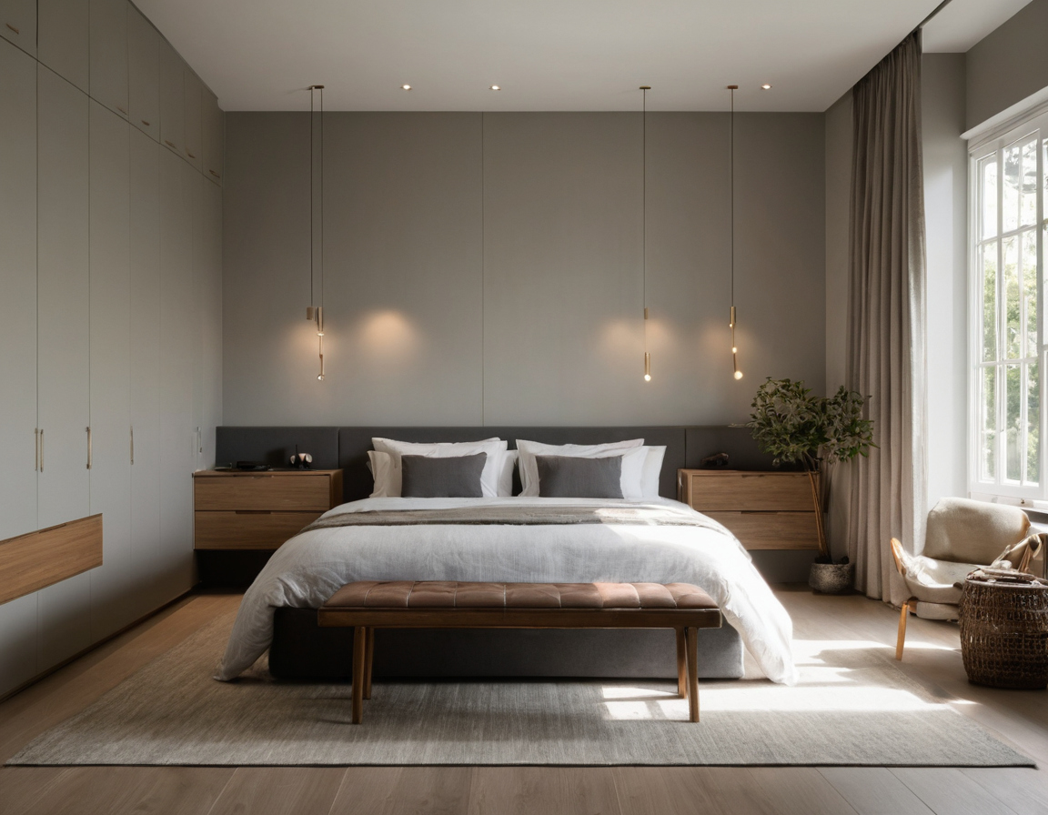 Small, standard, and large bedrooms need different clearance compromises shown in a luxury residential interior